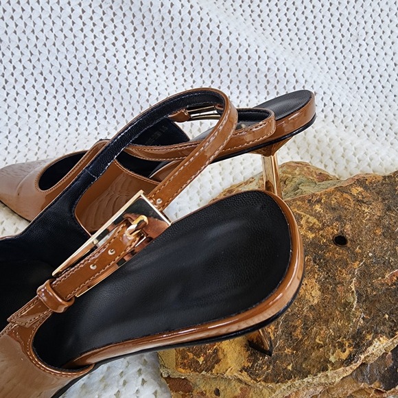 iiimmu Slingback Heels for Women 3.5 in / 4 Kitten Heel Closed Toe Pumps... - Picture 3 of 11